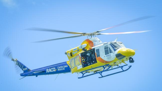 The RACQ Capricorn Helicopter Rescue Service is responding to a crash near Theodore.