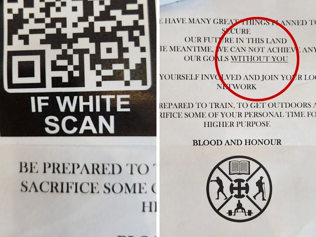 Neo-Nazi flyer trying to recruit people in Sydney.