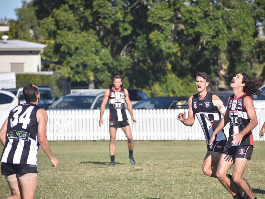 Luke Slater in the North Mackay Saints and Mackay Magpies clash at Zeolla Park, August 28, 2021. Picture: Matthew Forrest