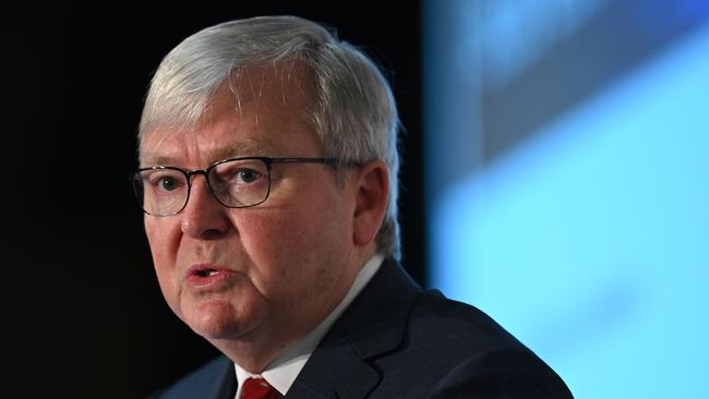 Kevin Rudd keeps tweeting claims that his NBN would have been completed. Picture: AAP