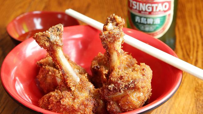 Chicken drumsticks at Kitchen Republik. Picture: Andrew Tauber