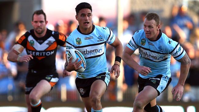 Sharks speedster Valentine Holmes.