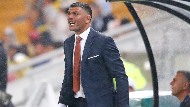 John Aloisi quit as Brisbane Roar coach on Friday. Picture: AAP