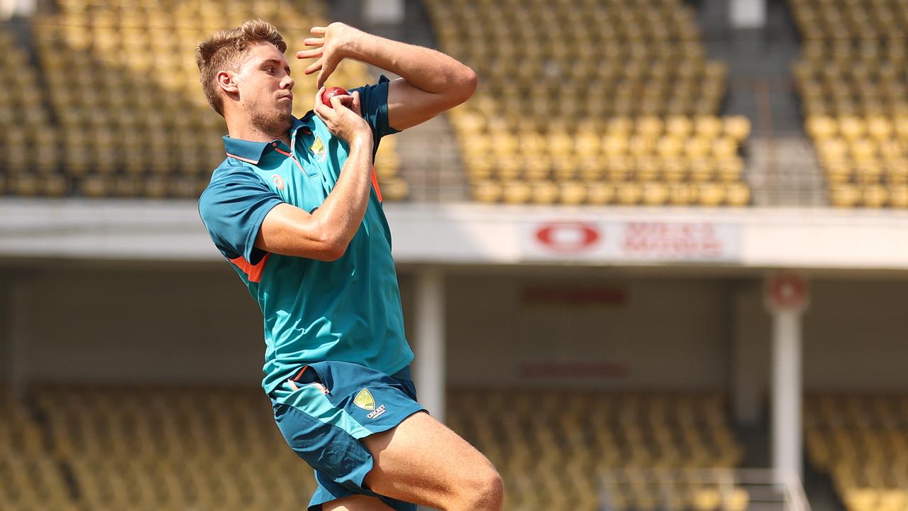 Cameron Green at training in Nagpur.