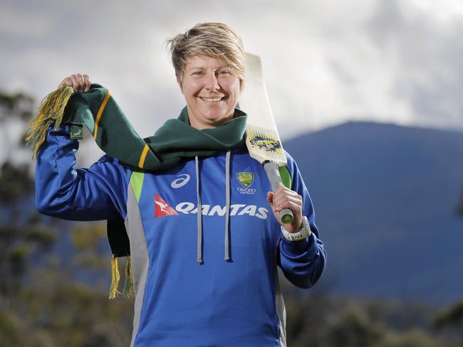 South African born Mia Blignaut is Cricket Tasmanias promotions officer and is looking forward to Test match between Australia and South Africa starting on Saturday. Picture: RICHARD JUPE