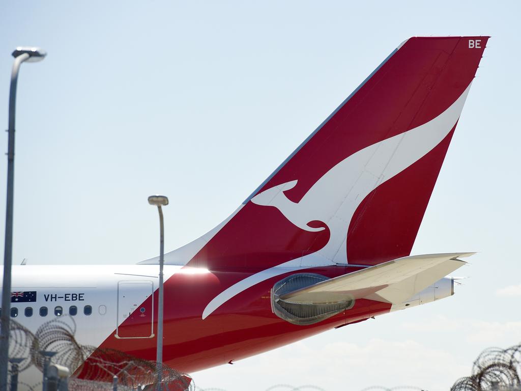 MELBOURNE, AUSTRALIA - NewsWire Photos MARCH 03, 2022: QANTAS plane tail fins at Tullamarine Melbourne Airport. Picture: NCA NewsWire / Andrew Henshaw