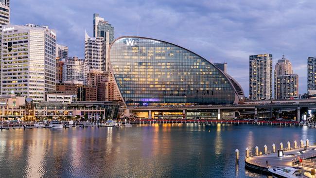 Exterior of W Sydney in The Ribbon building. Picture: Elise Hassey.