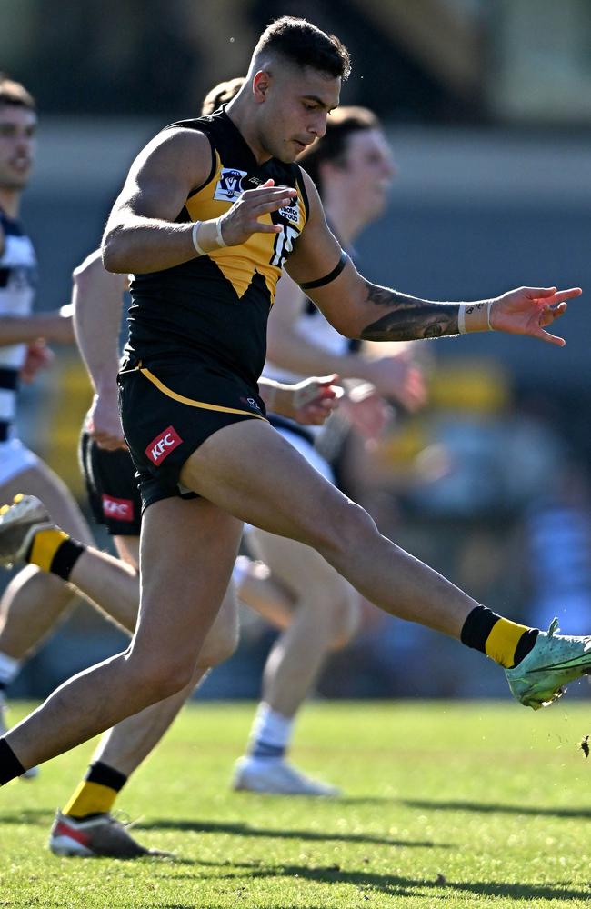 Gun wingman Kye Declase will resume his VFL career at Box Hill Hawks. Picture: Andy Brownbill