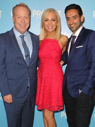 Peter Helliar, Carrie Bickmore and Waleed Aly.