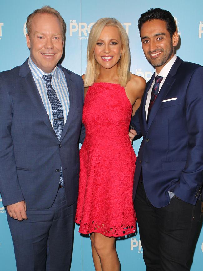 Peter Helliar, Carrie Bickmore and Waleed Aly.