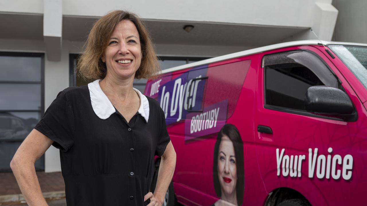 30/4/22 – Jo Dyer, Independent candidate for Boothby, made an announcement about her Federal election campaign this morning at her campaign office in Kingswood. Picture: Naomi Jellicoe