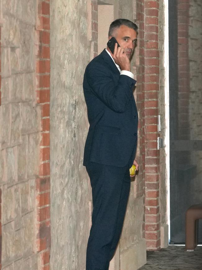 The Premier leaves an emergency meeting at Old Parliament House. Picture: Dean Martin