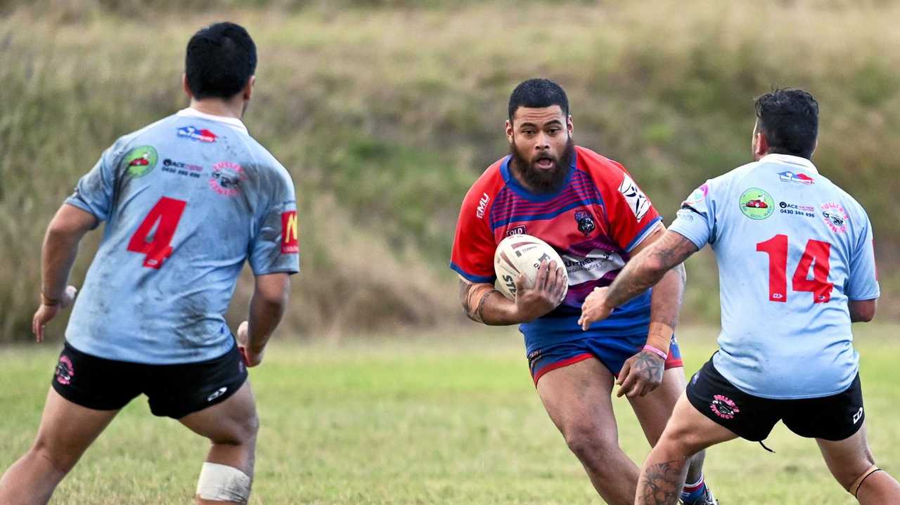 Redbank Plains' player Tuitoga Leota makes a strong run during last weekend's A-Grade thriller against Swifts. Picture: Cordell Richardson