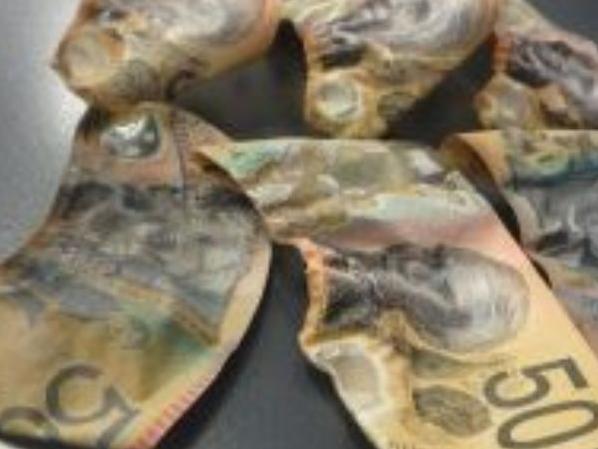 Examples of damaged money returned to the RBA. Picture: Supplied