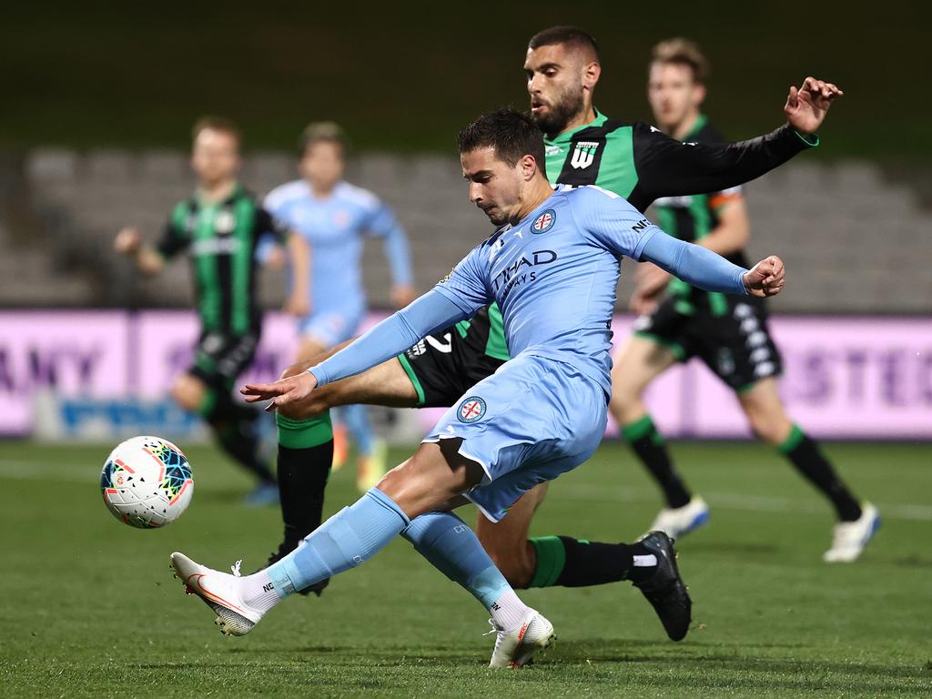 Melbourne City marksman Jamie Maclaren is desperate for grand final success. Picture: Ryan Pierse/Getty Images