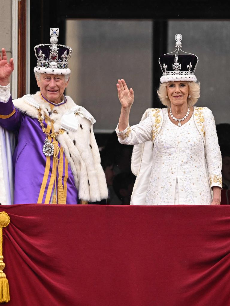 Charles and Camilla on Coronation day. Picture: AFP