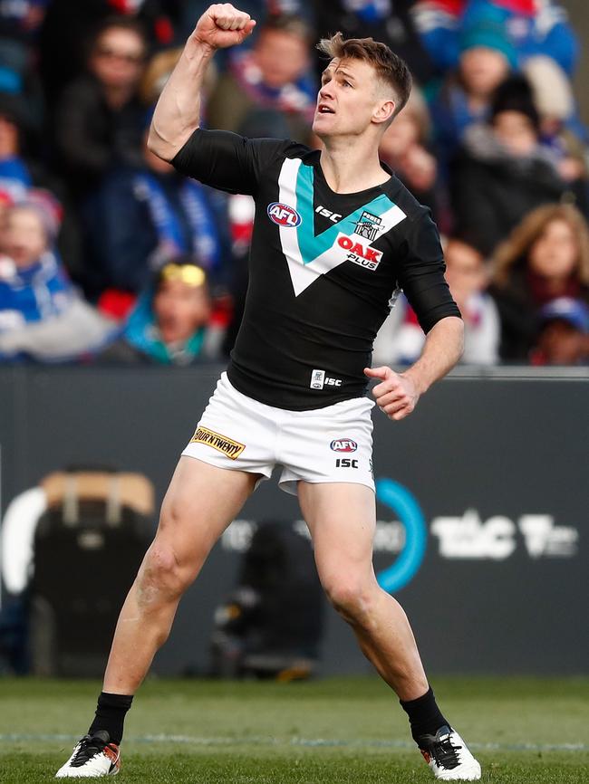 Robbie Gray will captain the Power in AFLX. Picture: Adam Trafford/AFL Media/Getty Images