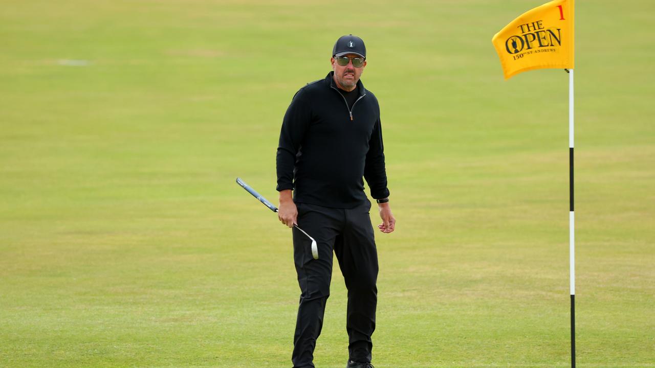 Phil Mickelson during round one at St Andrews.