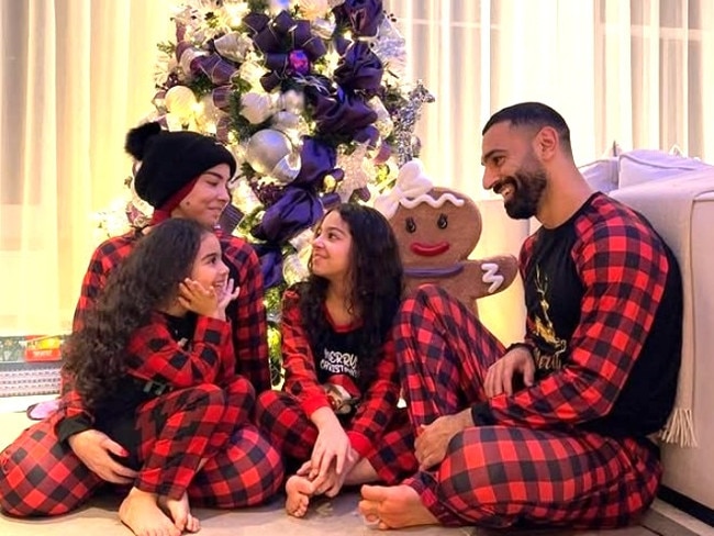 Mohamed Salah shared the sweet image on Christmas Day. Photo: Instagram.