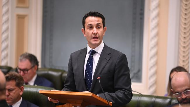 Premier David Crisafulli paid $200,000 to avoid a court appearance over his conduct at failed training company SET Solutions while he was in opposition in 2019. Picture: NewsWire / John Gass