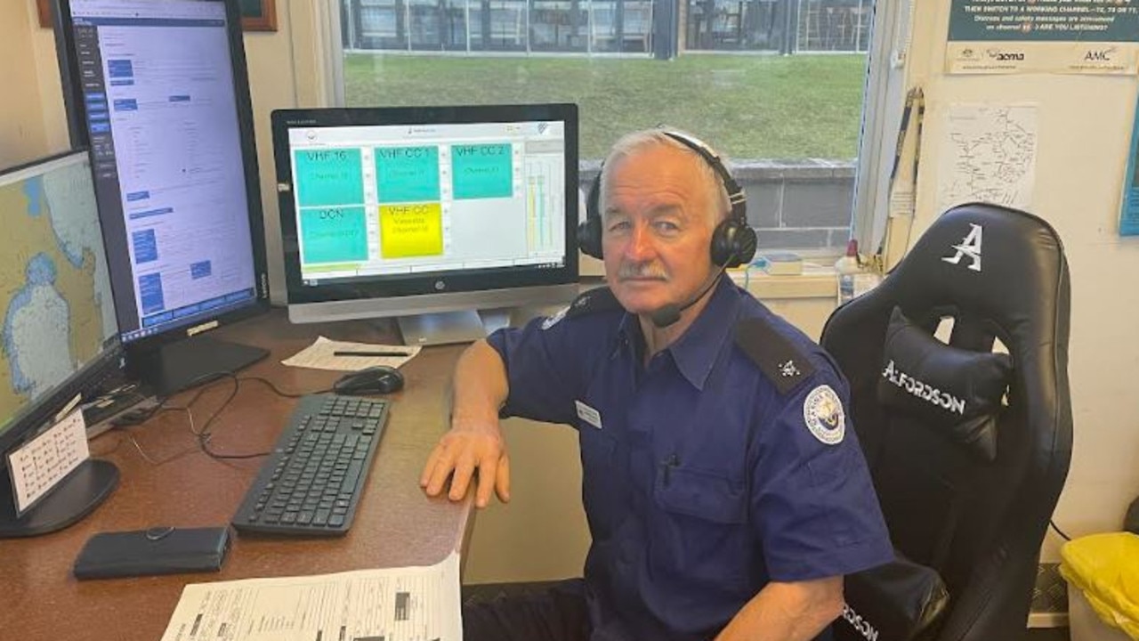 Marine Rescue Jervis Bay volunteer Norm Stanley in the control room.