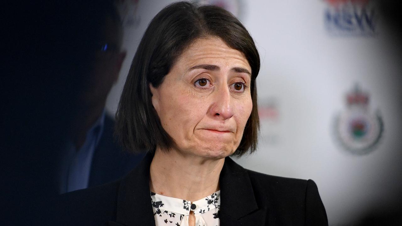 New South Wales Premier Gladys Berejiklian at a press conference on Saturday. Picture: Dan Himbrechts – Pool/Getty Images