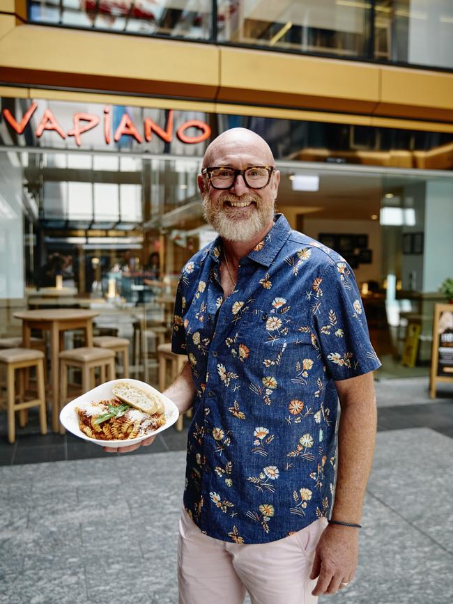 Will Cooke outside the overhauled Vapiano in Albert Lane, Brisbane City.