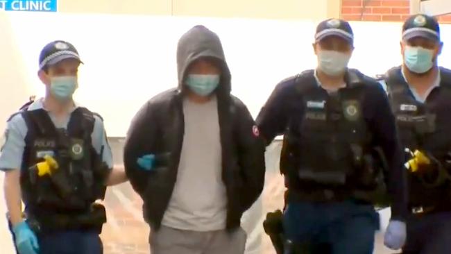 Zhao (centre) is alleged to have sent the video to Rongmei, in addition to contacting NSW Police over Ms Yan’s WeChat account where he says: ‘Hi, I’m sorry to waste your time and resources, I’m fine. My mother is looking for me because she thinks I spend too much of her money. It’s family problem, sorry again to trouble you’. Picture: Supplied / 9News