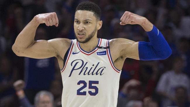 Ben Simmons will lead Philadelphia against Melbourne United. Picture: Getty Images