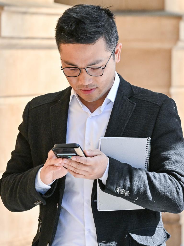 Adelaide City Councillor Jing Li outside court. Picture: NCA NewsWire / Brenton Edwards