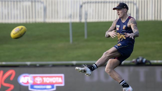 Brisbane Lions’ Mitch Robinson training at Blundstone Arena. Picture: Chris Kidd