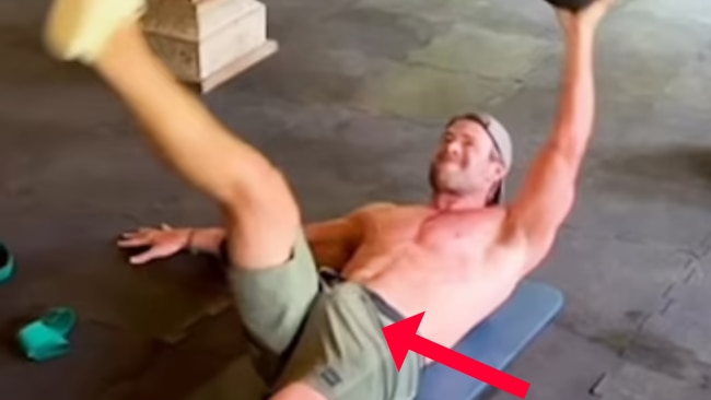 Chris Hemsworth's Massive Bulge Steals Focus During Workout Video