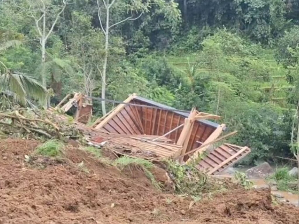 The villa was destroyed in a landslide