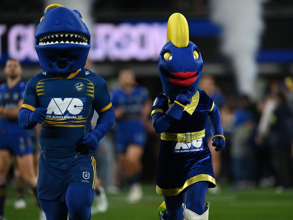 Sparky and his partner in crime. Picture: NRL images