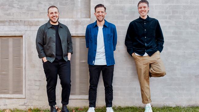 Linktree co-founders Alex Zaccaria, Anthony Zaccaria and Nick Humphreys. Source: Supplied