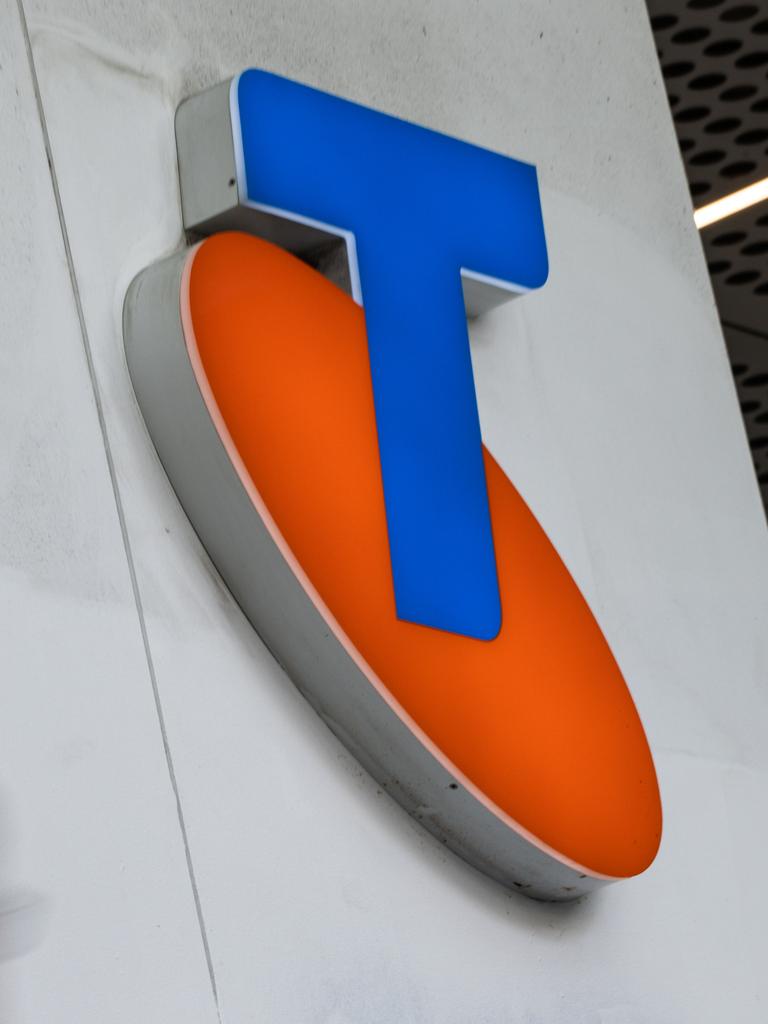 Telstra signage on Melbourne’s Bourke Street. Picture: NCA NewsWire/Diego Fedele