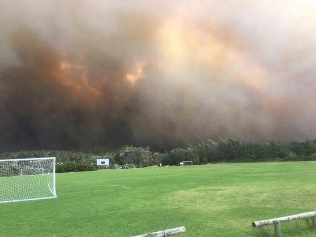 “Fire down at Tathra golf club.” Picture: Facebook/Gordon Warnock