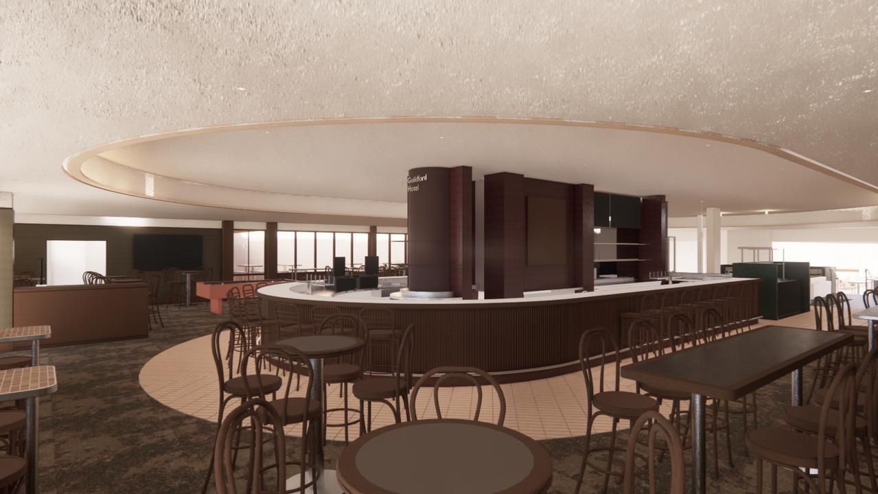 A horseshoe bar planned for the hotel.