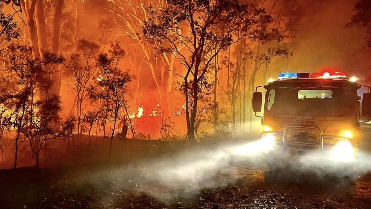 The Beerwah Rural Fire Brigade has been assisting QFES with the Beerwah bushfire. Picture: Beerwah Rural Fire Brigade