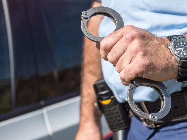 NSW police Handcuffs arrest. 07 October 2016
