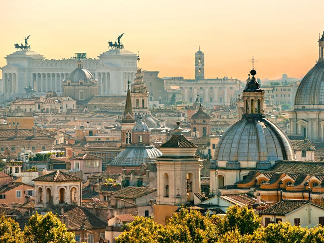 Rome from Castel Sant'Angelo, Italy.