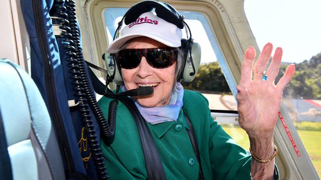 Dorothy Yeoman prepares to take off. Picture: Joel Carrett