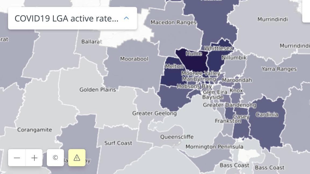 The Victorian Government has released an interactive map showing vaccination rates across the state