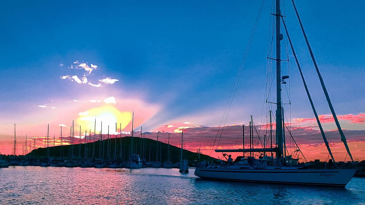 The "Kalypso" heading out of the Marina at sunrise, snapped by Reuben Jade Dickson.