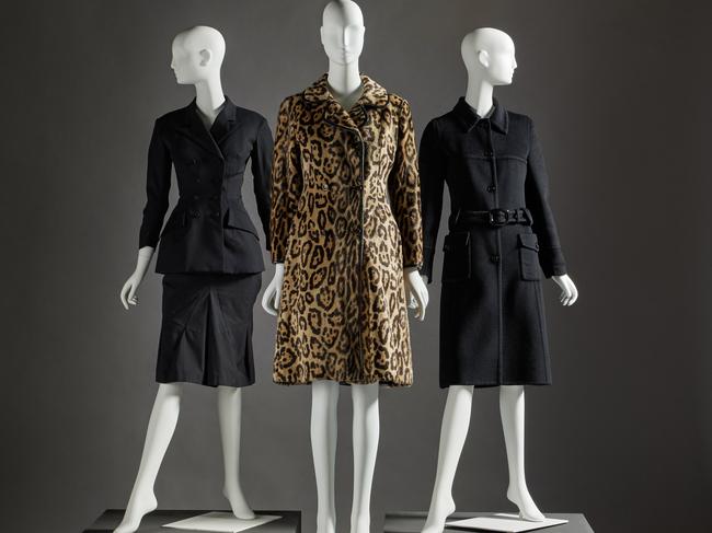 Bessette-Kennedy’s Yohji Yamamoto jacket, faux-leopard coat and black Prada coat are heading to the auction block. Picture: Sotheby’s