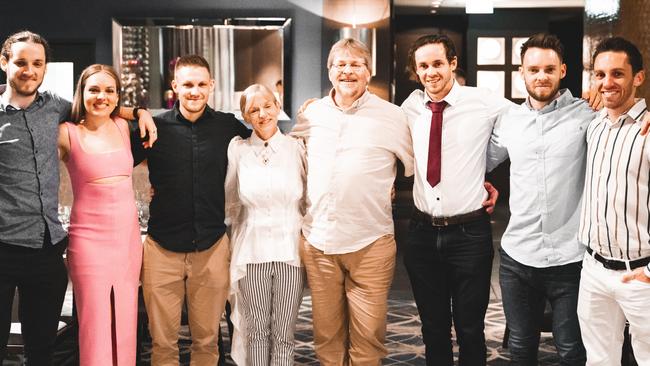 The Maggs family, siblings Tyrone, Jacob, Zachary, Olivia, Oscar and Callum (top right) with parents Anthony and Andrea.Ã&#130;Â