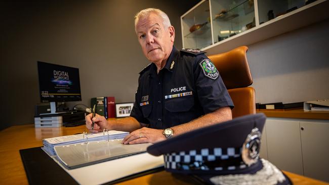 South Australia Police Commissioner Grant Stevens has shared his own experience dealing with danger on the job. Picture: Tom Huntley