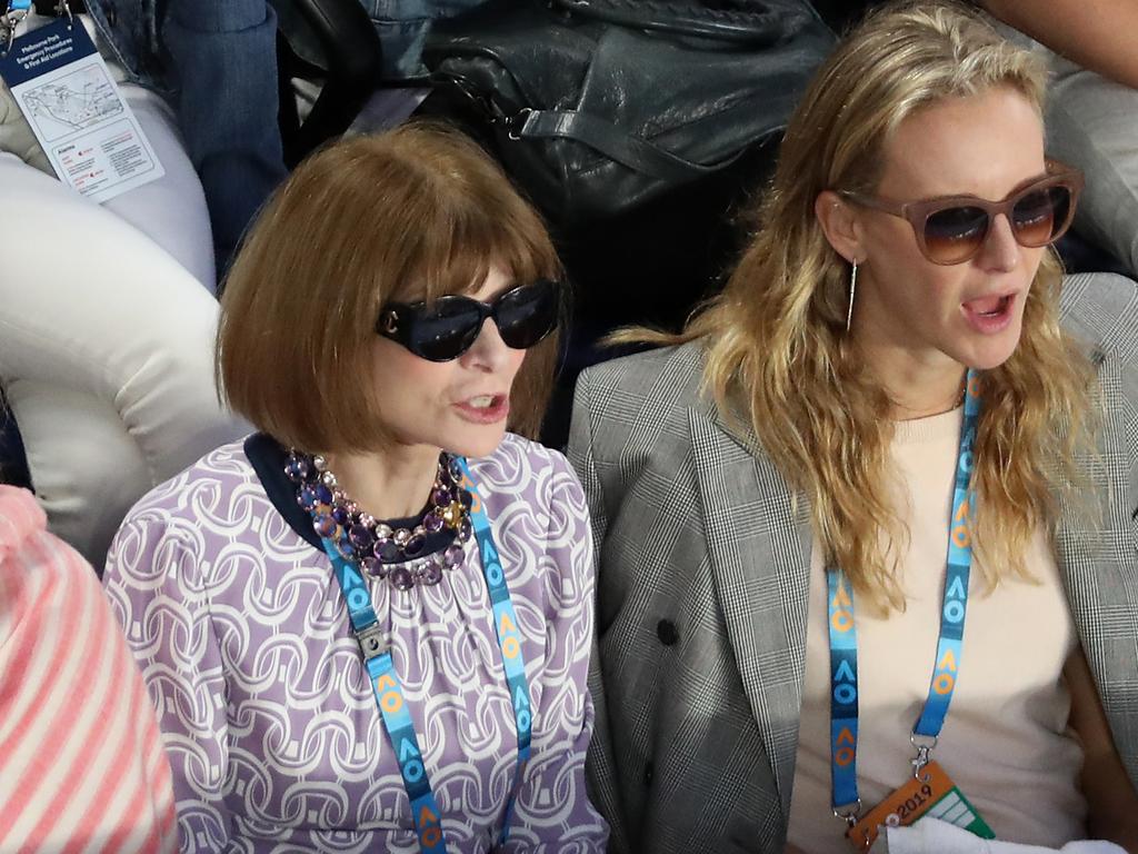 Anna Wintour is a close personal friend of Roger Federer and Serena Williams. Picture: AAP