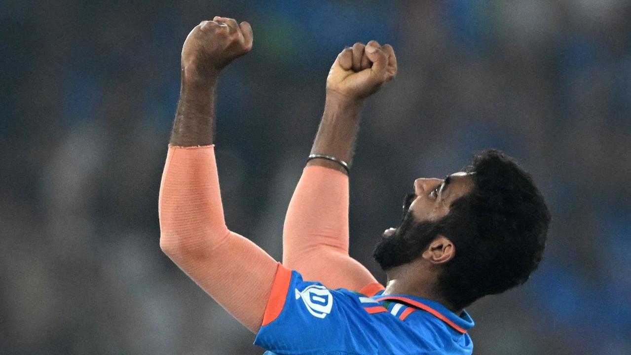 Jasprit Bumrah celebrates. (Photo by Punit PARANJPE / AFP)