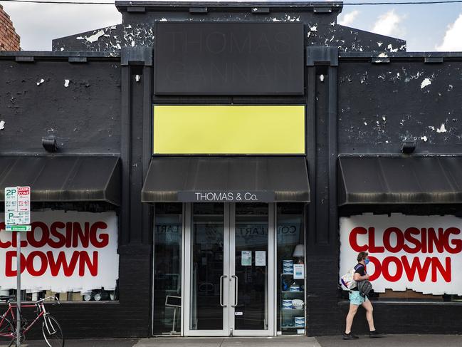 There are reports up to $23 billion has been lost from the Victorian economy due to coronavirus with many retail stores closing down due to the strict lockdowns. Picture: NCA NewsWire / Sarah Matray.